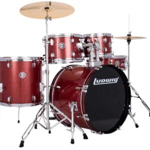 BATERIA LUDWIG ACCENT ROJA 5 PIEZAS